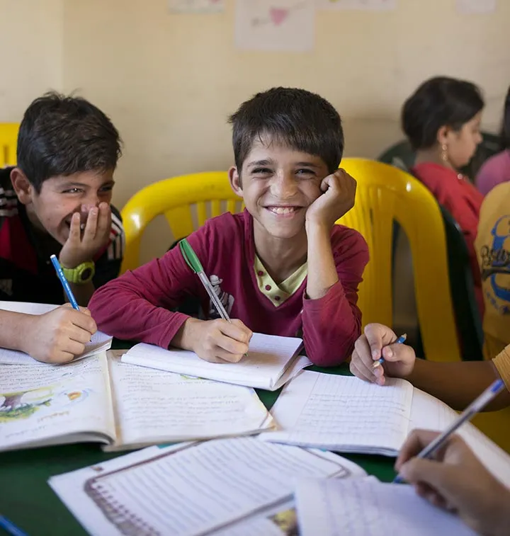 Enfant à l'école au Liban